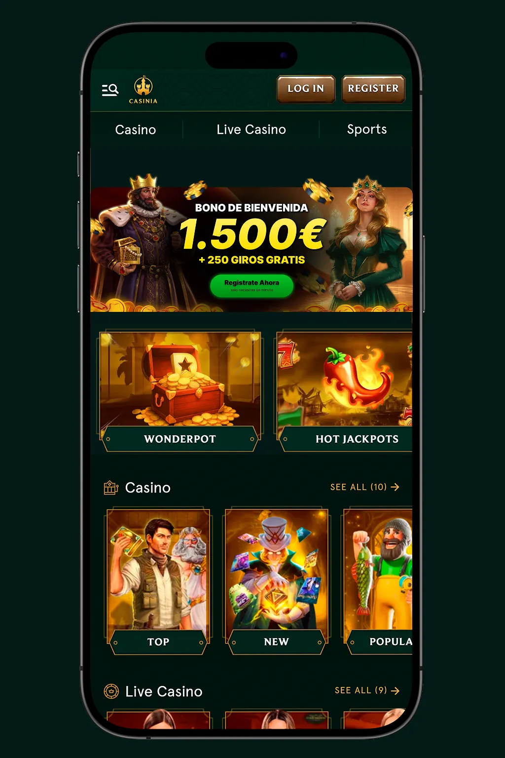 Casinia-login-movil